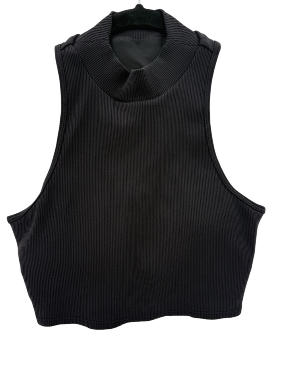 Alo Yoga Goddess Rib Cropped Dynamite Bra‎ Top Black Small